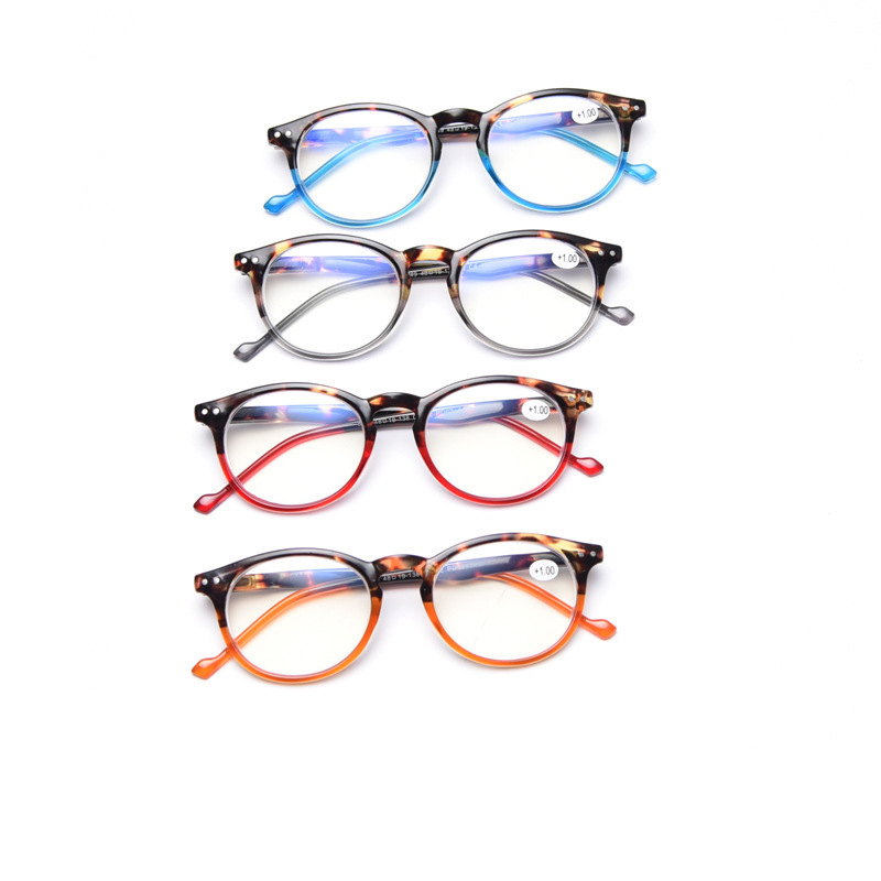 retro cross-border thin frame reading glasses for men and women with spring feet mobile phone blue light leopard reading glasses