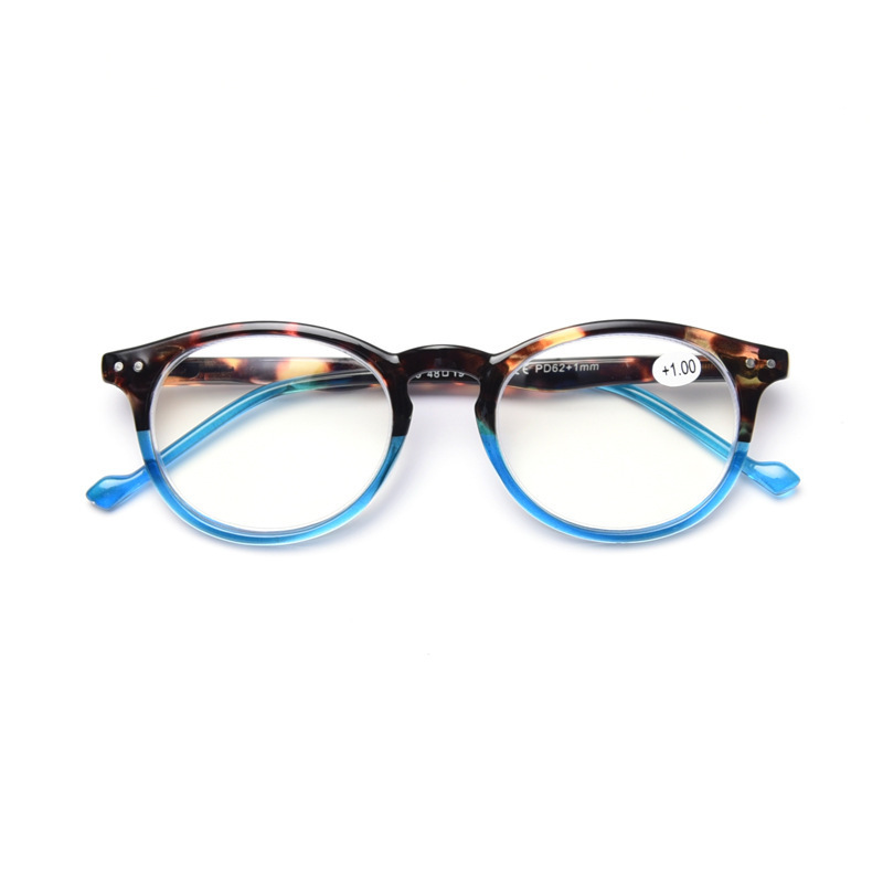 retro cross-border thin frame reading glasses for men and women with spring feet mobile phone blue light leopard reading glasses