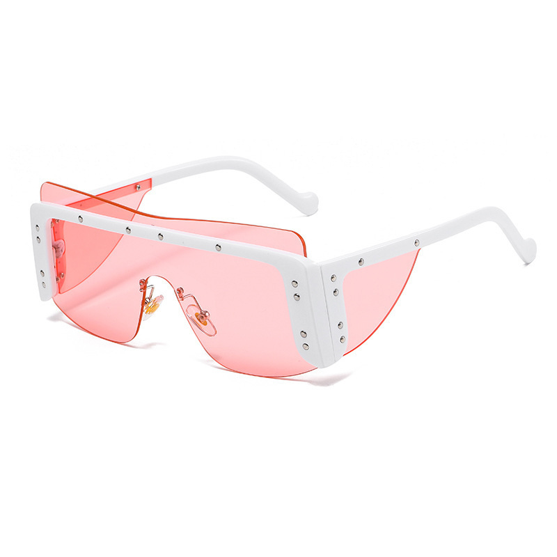 2021 Rimless Square Sunglasses Women Oversized Luxury Brand Mirror Pink Shades Sunglasses Men Trend Female Eyewear Glasses