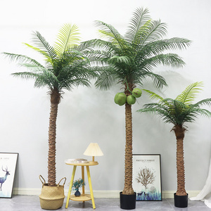 Wholesale new large green palm bonsai artificial coconut palm tree