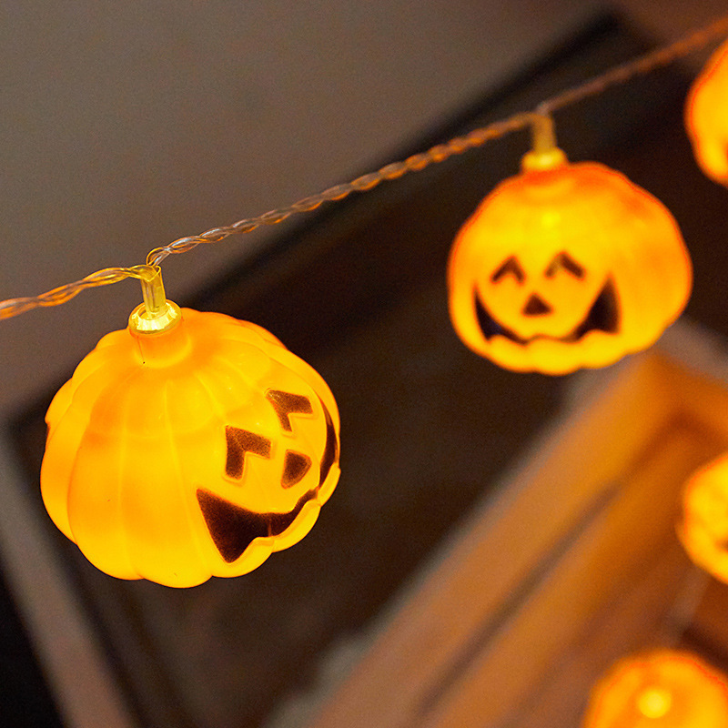 Cross-border new Halloween toy pumpkin  led light string for holiday ghost festival decorations lights