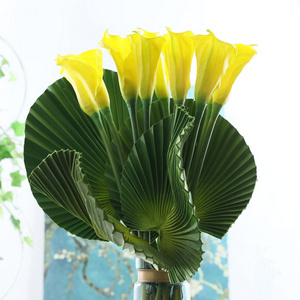 Artificial big leaf PU Palm tree leaves for Wedding ArrangementHome Art Decoration