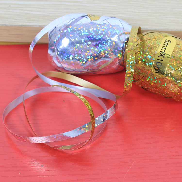 Wholesale 10 meters Glitter Gift Packaging PP Curling Egg Roll  Ribbon  For balloon Packing Decoration accessories