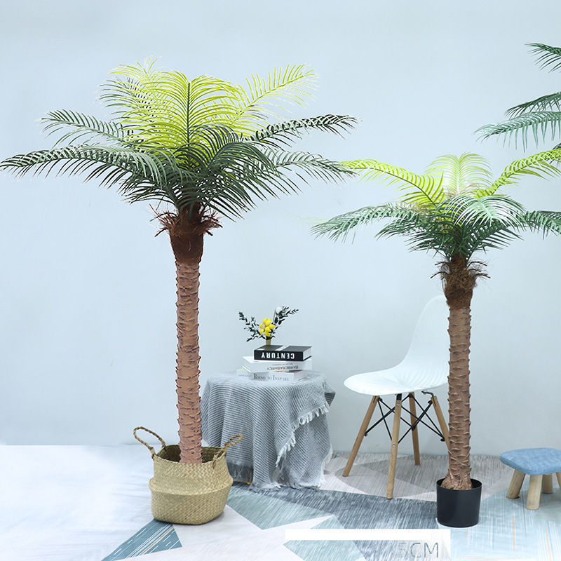 Wholesale new large green palm bonsai artificial coconut palm tree