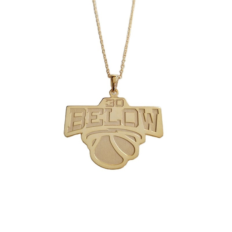 Custom logo Name New Silver 18k Gold Plated 316 Stainless Steel Personalized Pendant Necklace