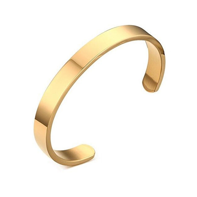 Customized Engraved Letter Name Cuff Bangle Bracelet 316L Stainless Steel Bracelet For Men Women