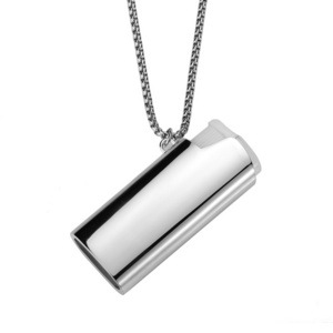 Customized Wholesale Lighter Sleeve Fashion Hip-hop Style Lighter Shell Jewelry Pendant Necklace