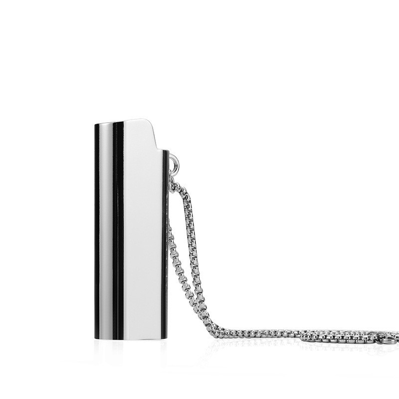 Customized Wholesale Lighter Sleeve Fashion Hip-hop Style Lighter Shell Jewelry Pendant Necklace