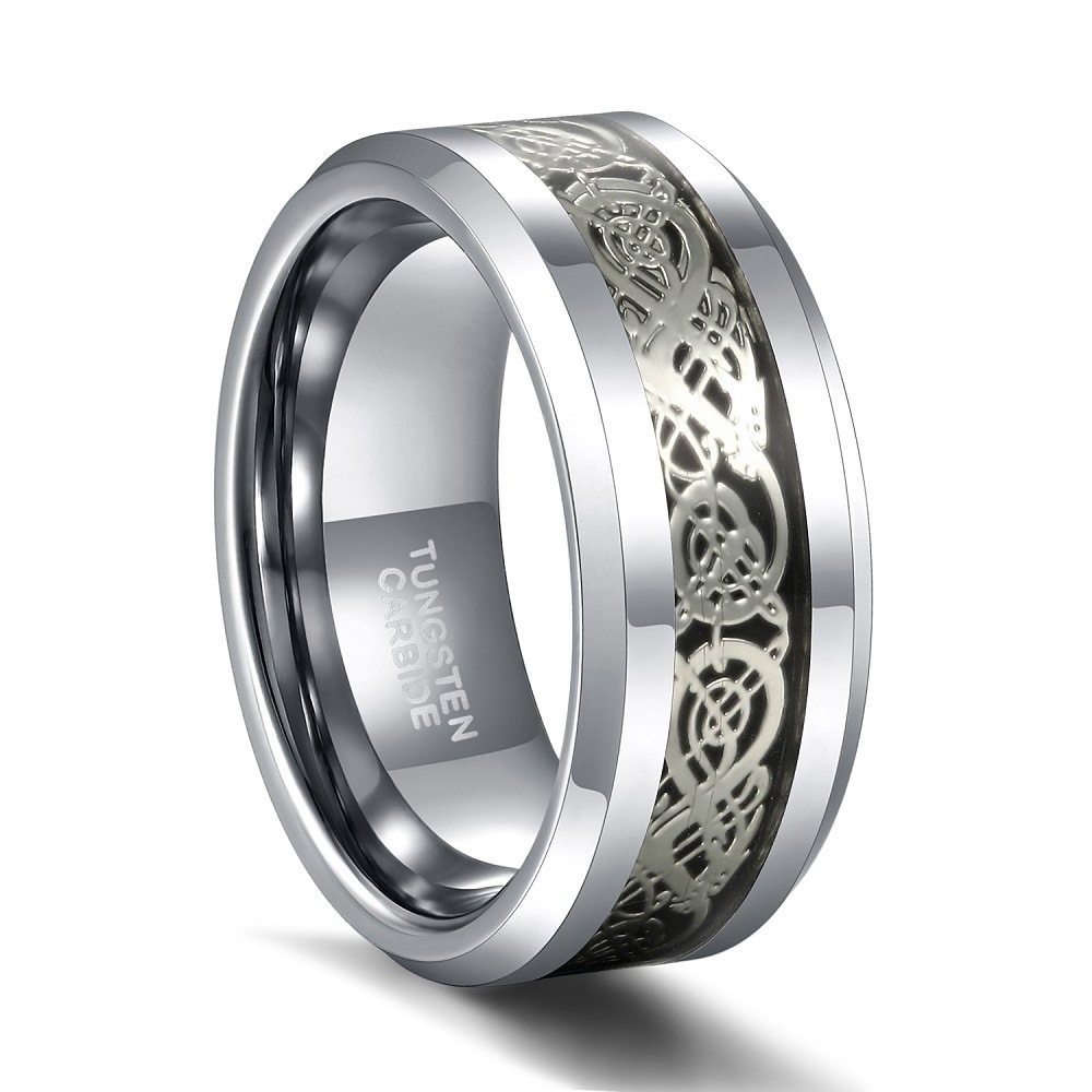 Wholesale Chinese Factory Gothic Men's Wedding Rings Top Quality Tungsten Ring