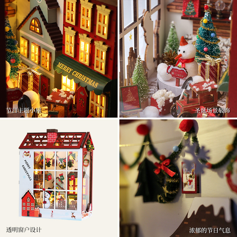 Christmas Gifts Toys For Children Doll House Diy Miniature doll house for girls christmas decorations Diy book nook