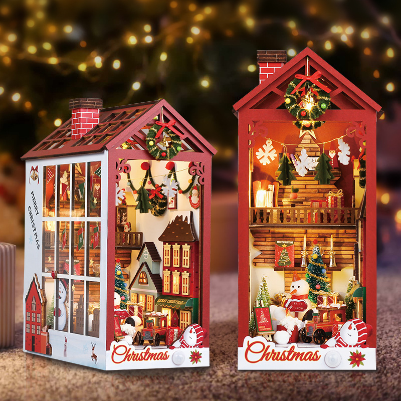 Christmas Gifts Toys For Children Doll House Diy Miniature doll house for girls christmas decorations Diy book nook