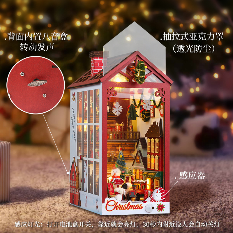 Christmas Gifts Toys For Children Doll House Diy Miniature doll house for girls christmas decorations Diy book nook