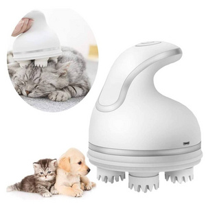 Cat Smart Automatic Silicone Rechargeable Electric Machine Scalp 3D Head Hair Massager Cat Head Face Massage