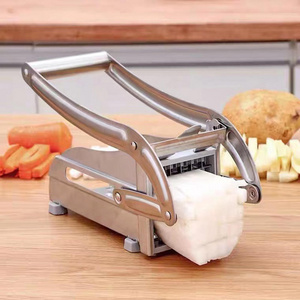 Hot Sell Stainless Steel French Fries Cutter With 2 Blade Manual Chips Potato Slicer