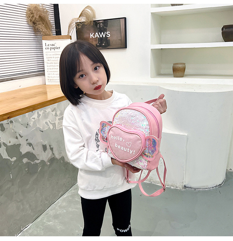 YUNCONG Casual Travel Trendy Knapsack Packsack Rucksack Haversack Schoolbag Children's Kids Sequined Shinny Backpack