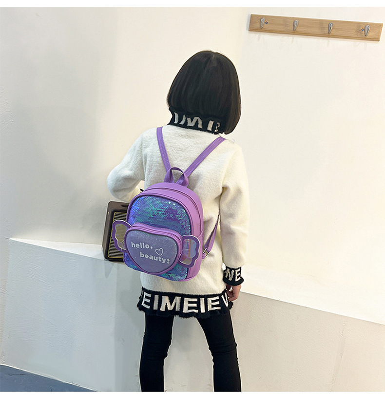 YUNCONG Casual Travel Trendy Knapsack Packsack Rucksack Haversack Schoolbag Children's Kids Sequined Shinny Backpack