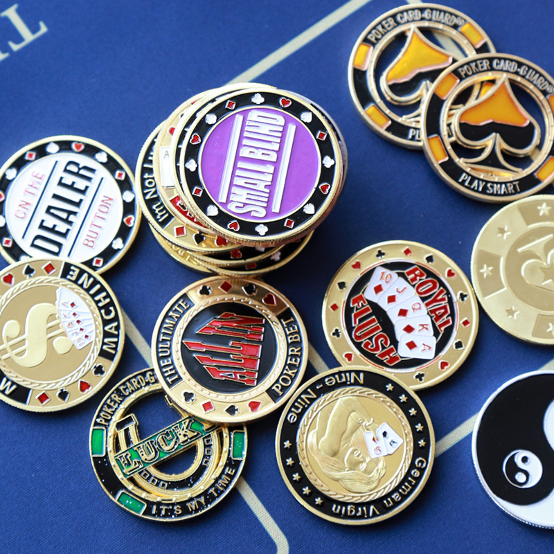 Yexi Texas Metal Poker Chips Holder Customized Blank Brass Custom Poker Coin Copper Enamel Gold Silver Poker Chips Coin Casino