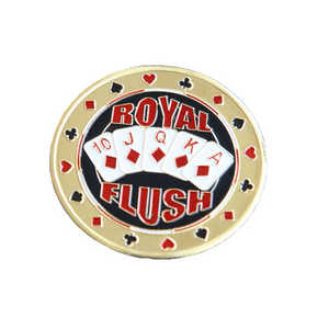 Yexi Texas Metal Poker Chips Holder Customized Blank Brass Custom Poker Coin Copper Enamel Gold Silver Poker Chips Coin Casino