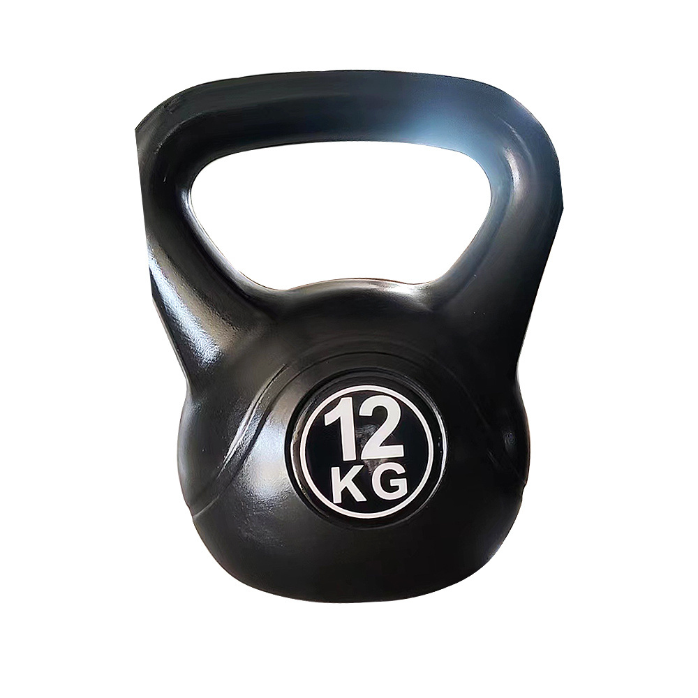 Yexi PVC PP PE Solid Kettlebell Fitness Equipment Cement Filled Kettle Bell Home Workout Free Weight Kettlebell for Gym Yoga 8KG