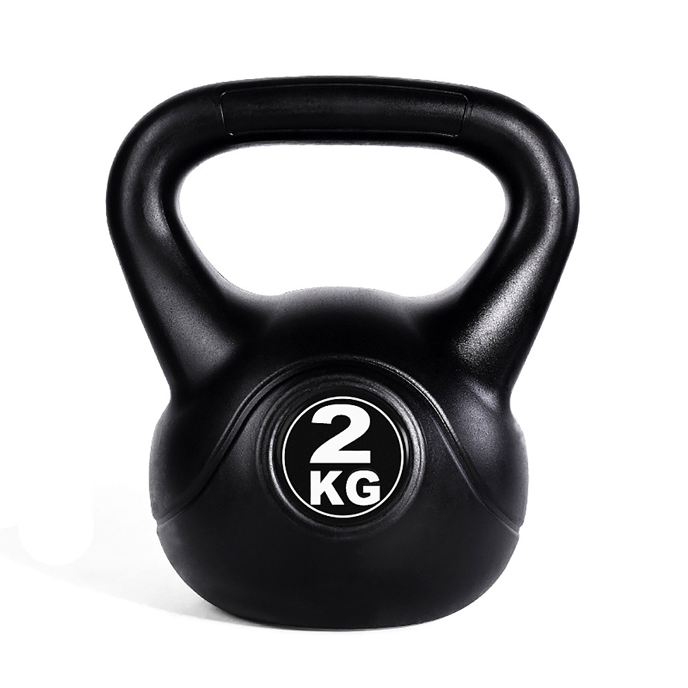 Yexi PVC PP PE Solid Kettlebell Fitness Equipment Cement Filled Kettle Bell Home Workout Free Weight Kettlebell for Gym Yoga 8KG