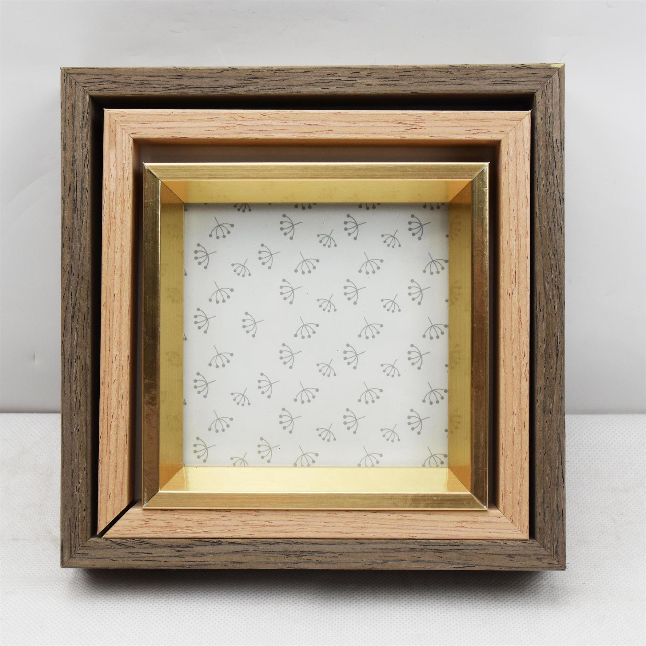 Wholesale Dvi Inputs Capacitive Custom Open Frame Gold 3d Deep Display Wooden 6x6 8x8 9x9 Shadow Box Photo Picture Frames