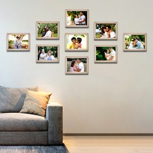 Wholesale Vintage Wooden Collage Photo Frames Creative Poster Decorative Photo Display Frame