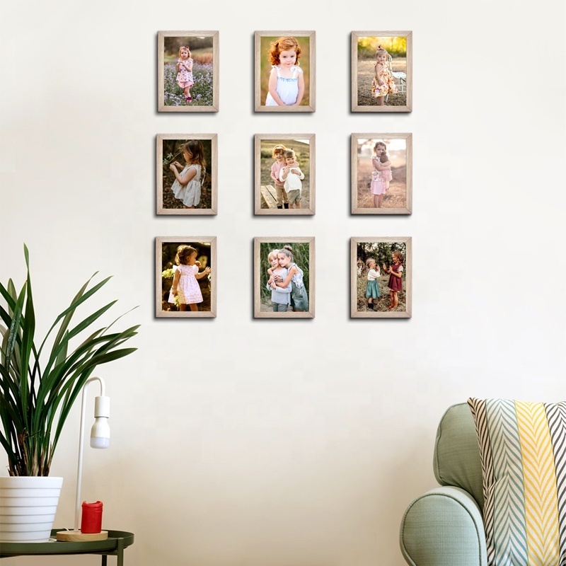 High Quality Photo Frame For Wedding/Home Decor Wholesale Wall Mount MDF Wood Wall Frames Home Decoration Living Room Canvas