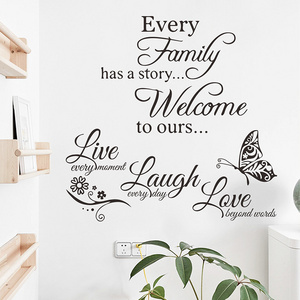 Hot Selling English Letter Art Wall Decorative Sticker Cute Home Decore Waterproof Crafts Sticker Creative 3D Wallpaper Sticker