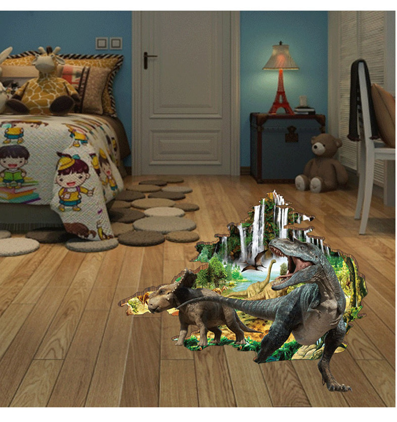 Popular design dinosaur 3D wall sticker Animal wall sticker for Kids Room Decoration Decal