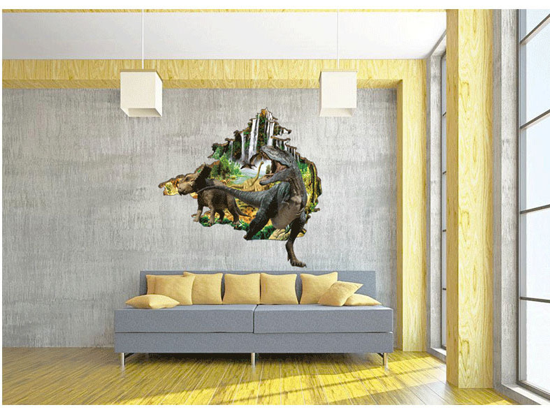 Popular design dinosaur 3D wall sticker Animal wall sticker for Kids Room Decoration Decal