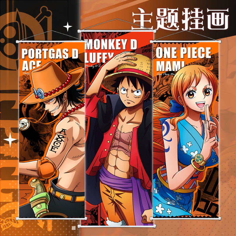 wholesale 100 designs fabric 3D printing MIxed anime posters Luffy Nami demon slayer DBZ hang wall posters