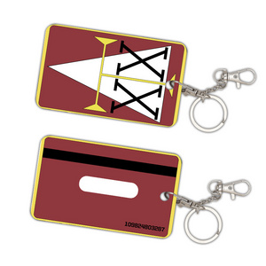 2 Designs Anime Hunter X Hunter Keychain Accessories with Bus Card Case Creative Student Meal Card Bag pendant keychains