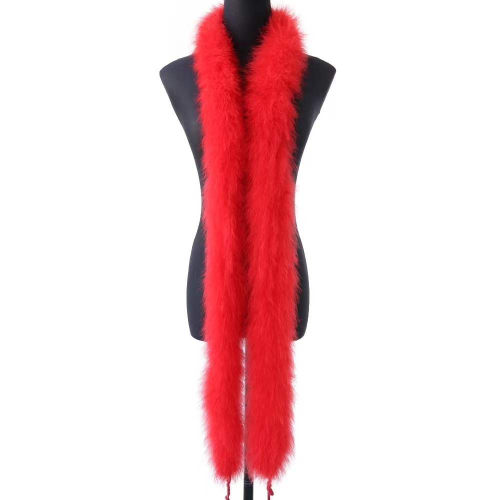 Luxury 50g leather suede faux fluffy ostrich feather boa feather