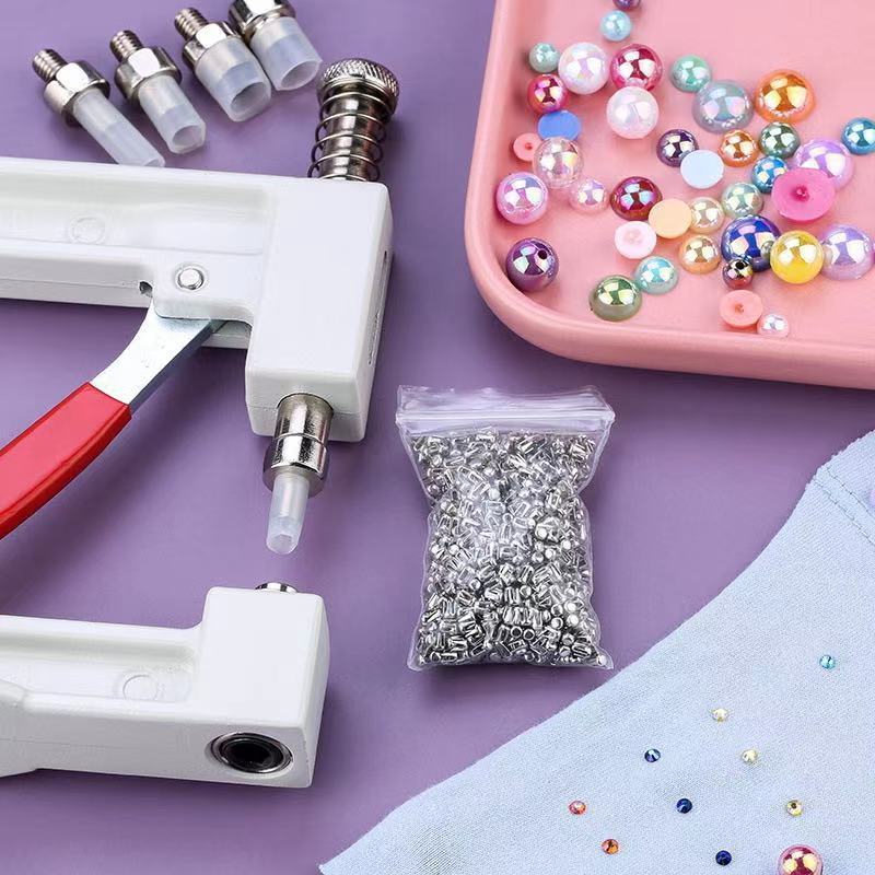 ABS Round Imitation Pearls Kits Beads Punching Machine Pearl setting machine For DIY Garment