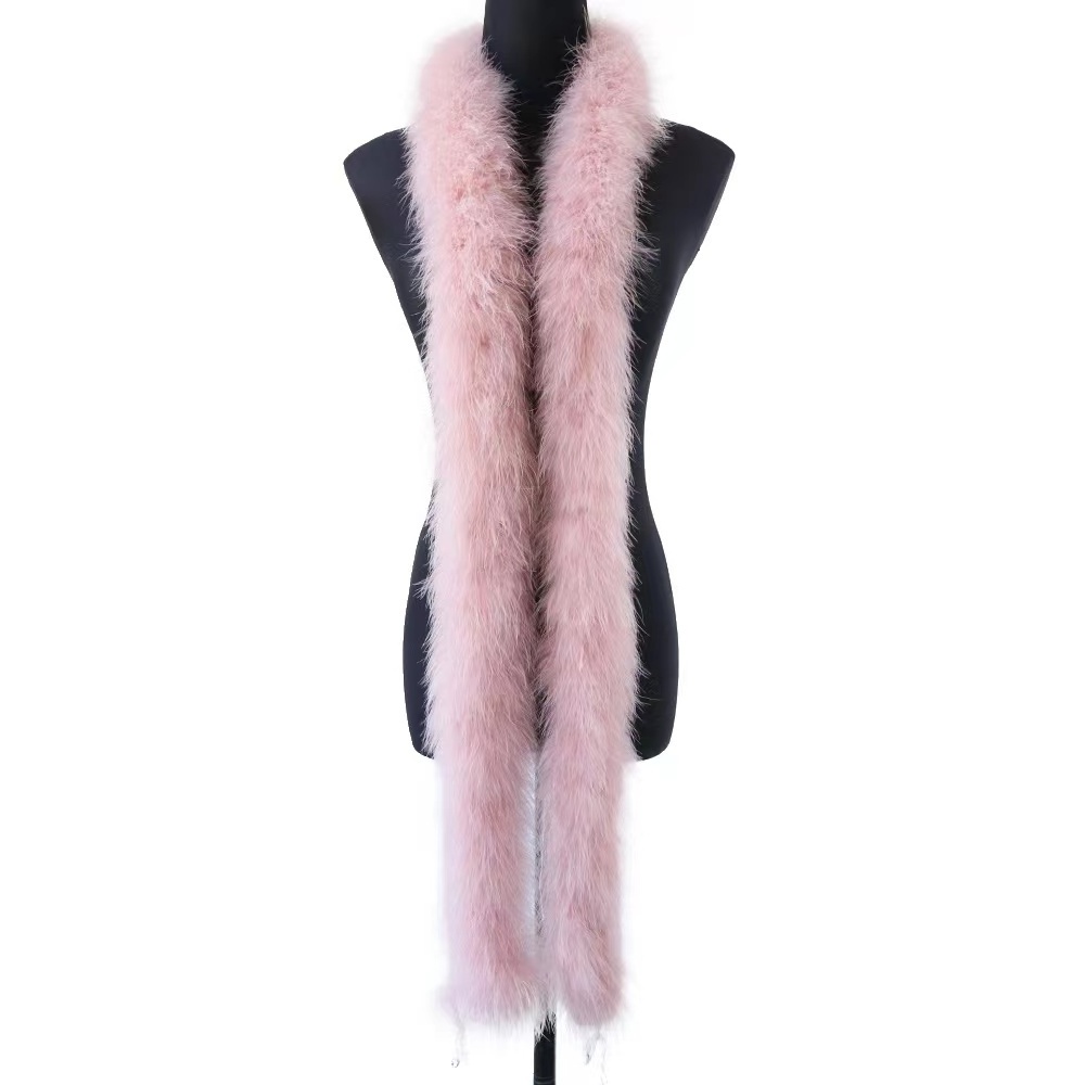 Luxury 50g leather suede faux fluffy ostrich feather boa feather