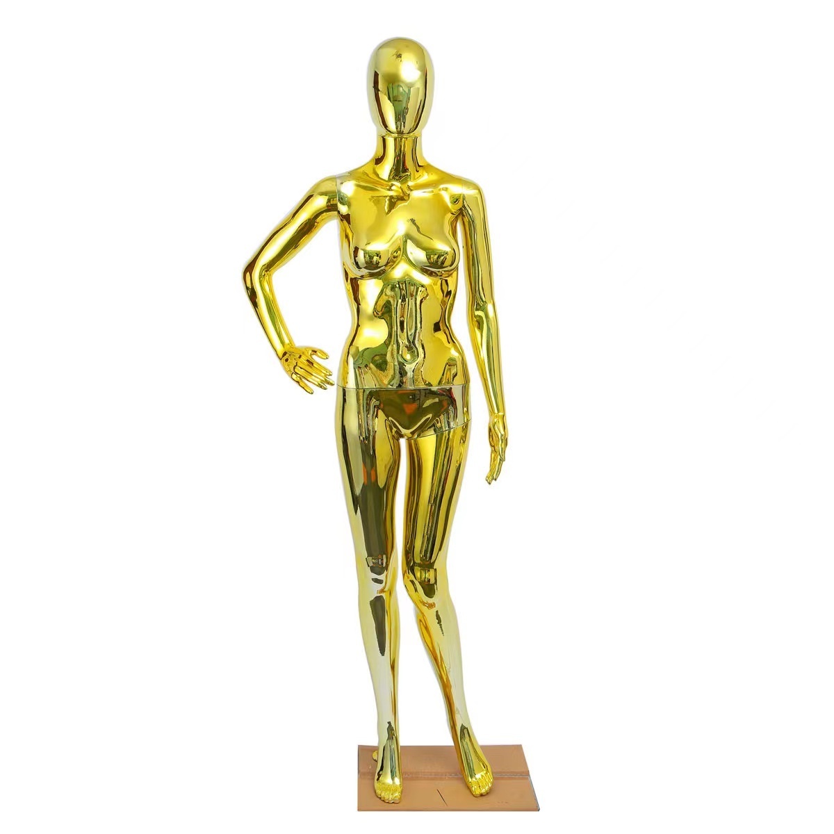 Shinny Gold Chrome Mannequin Silver Golden Display Shop Window Women Full Body Fiberglass Mannequins