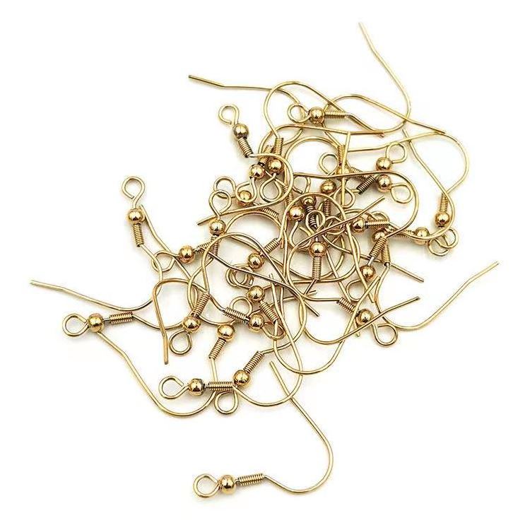 Stainless steel spring clip bead ear hook question mark hook DIY jewelry accessories earring hook