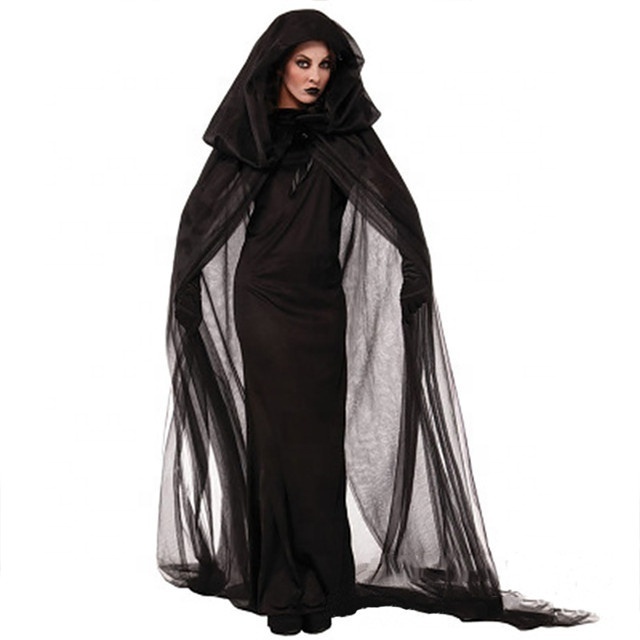 Halloween costumes Ghost bride Black Angel Witch Dress for party cosplay