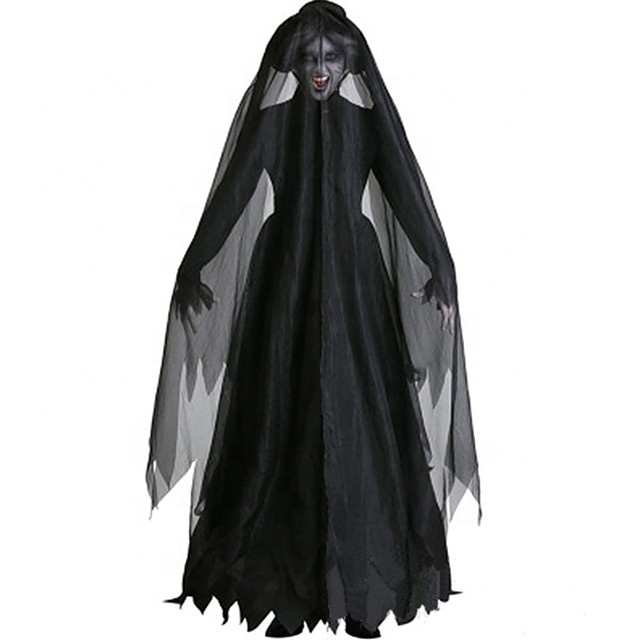 Halloween costumes Ghost bride Black Angel Witch Dress for party cosplay