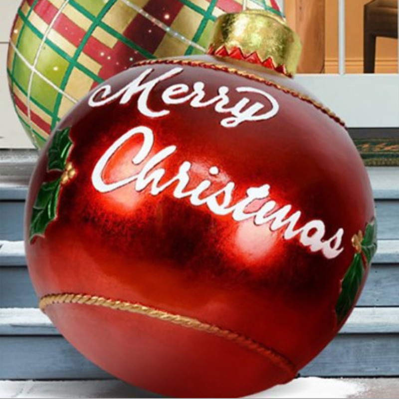 commercial big shiny inflatable balls christmas Printed pvc outdoor christmas decorations large giant inflatable christmas balls