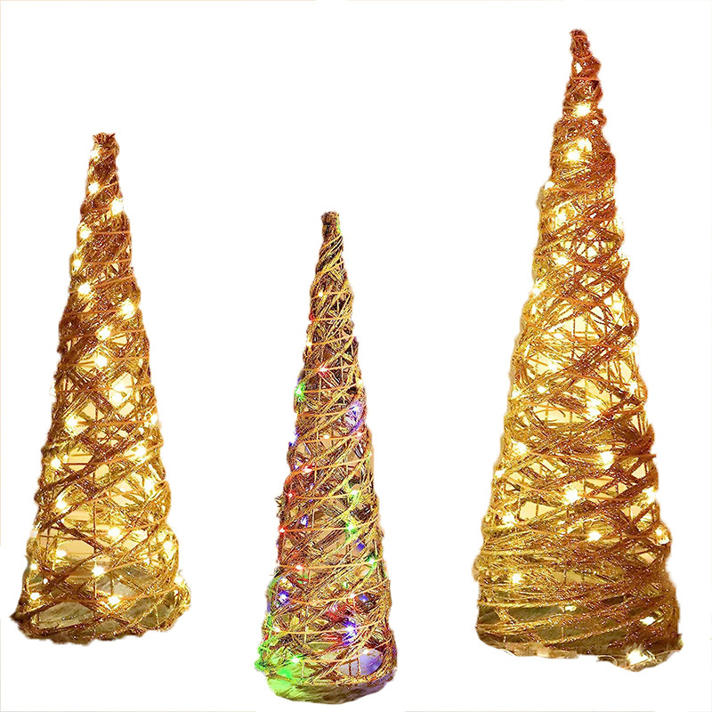 christmas decorations luxury bright Home window shopping mall decoration ceiling wrought iron conical iron tower christmas tree