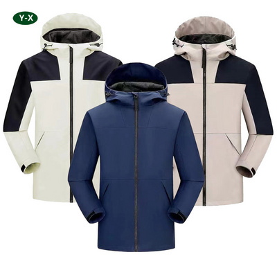 Custom Sports Softshell Custom Reflective Strip Pocket Hooded Windbreaker Sportswear Outdoor Waterproof Jackets