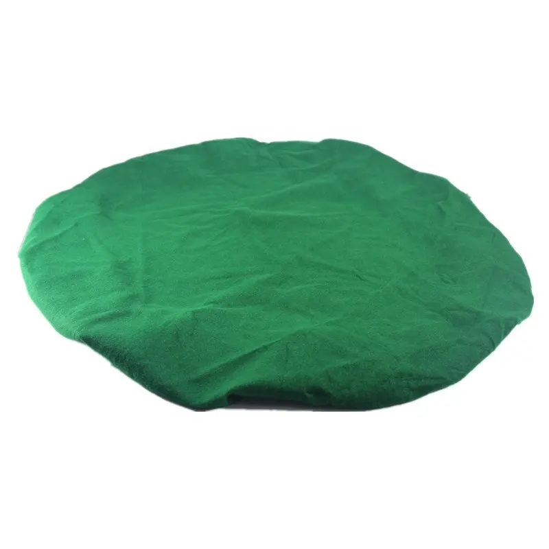 Fits 36 Inch To 48 Inch Round Table Elastic Edge Solid Green Felt Table Cover for Poker Puzzles Board Games