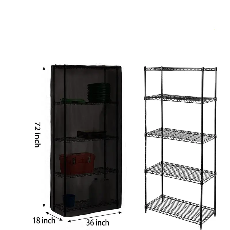 Protective Storage Rack Dust Cover Storage Shelf Cart Cover Waterproof Storage Shelving Unit Cover