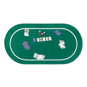 Non-Slip Poker Table Game Mat Card Game Rubber Mat with Black Carrying Case Table Cover