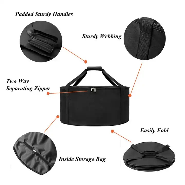 Portable Fire Pits Bag UV and Weather Resistant Carry Bag for Outdoor Propane Gas Fire Pit