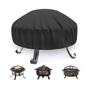 Weather Resistant Fire Pit Cover for Fire Pit 22 Inch - 34 Inch Outdoor Fire Pit Cover Waterproof, Anti-UV Cover