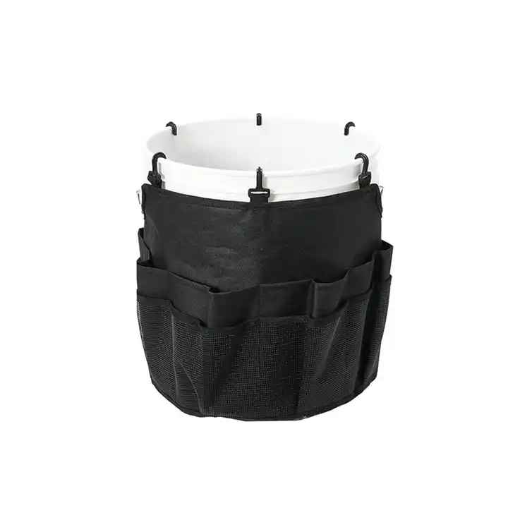 Bucket Caddy with Trim 1680D Polyester Garden Bucket Tool Bag Organizer for 5 Gallon Bucket