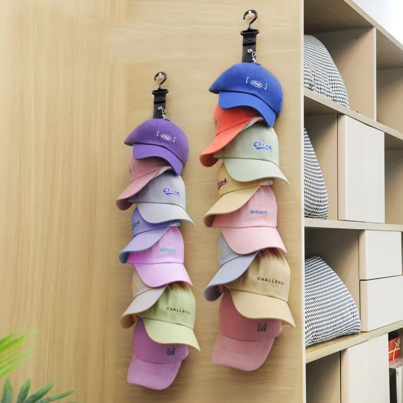 Door Wall Room Closet Hat Hanging Organizer Display Racks With Clips Hat Holder