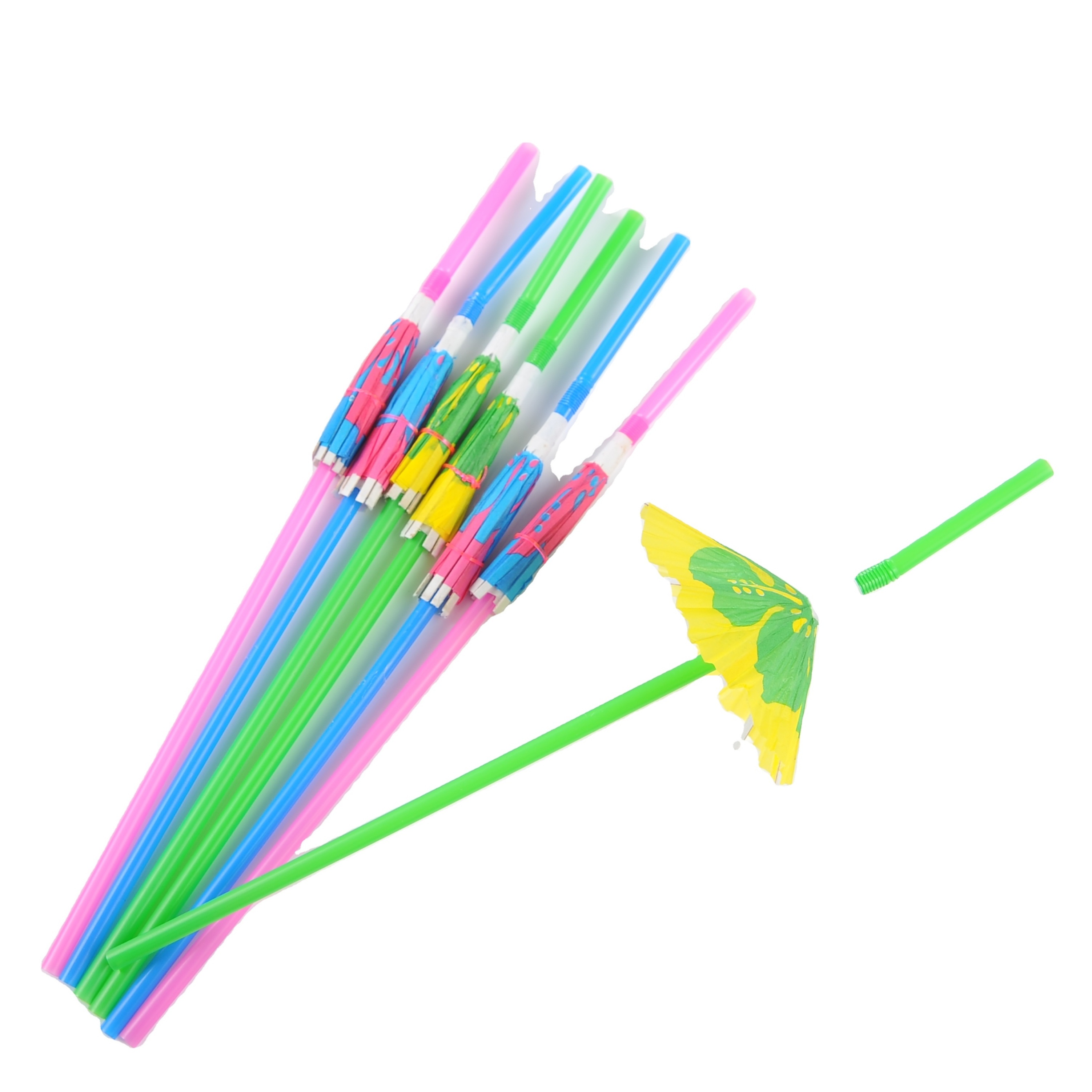 Manufacturer  Disposable party Umbrella Drinking Plastic Straws For Party Cocktail